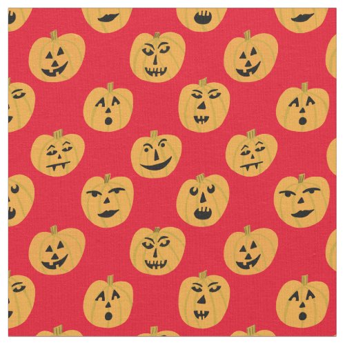 Halloween Jack_O_Lanterns Pumpkins Pattern Fabric