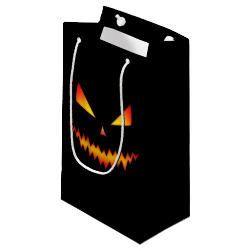 Halloween Jack OLantern face cool scary evil Small Gift Bag