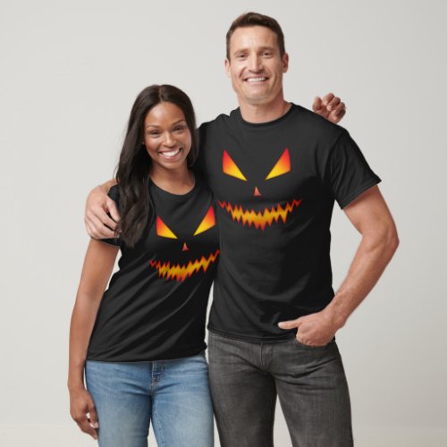 Halloween Jack OLantern face cool scary evil T_Shirt