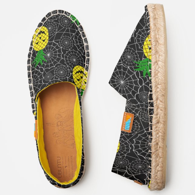 halloween jack o'lantern pineapple spiderweb  espadrilles (Side)