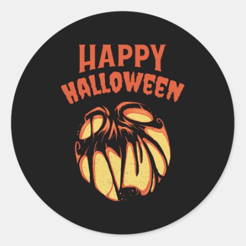 Halloween Jack oLantern pumpkin Classic Round Sticker