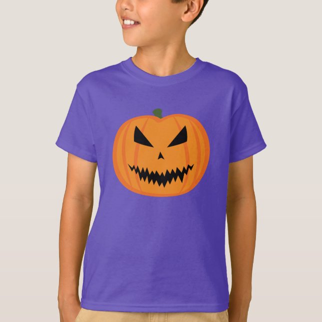 Halloween Jack O'Lantern pumpkin evil T-Shirt (Front)