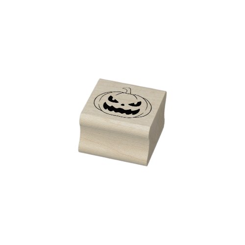 Halloween Jack OLantern Pumpkin Line Art  Rubber Stamp