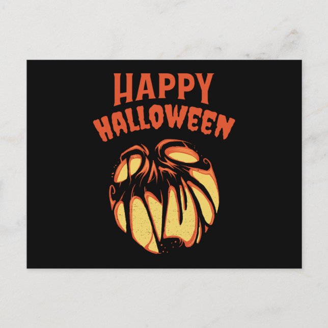 Halloween Jack o'Lantern pumpkin Postcard (Front)