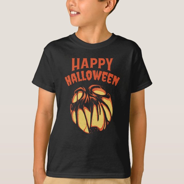 Halloween Jack o'Lantern pumpkin T-Shirt (Front)