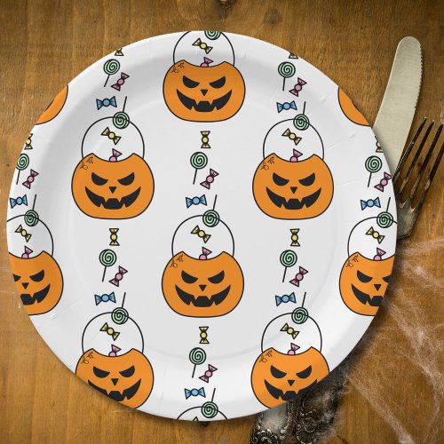 Halloween Jack or Jill O_Lantern Baby Shower  Paper Plates