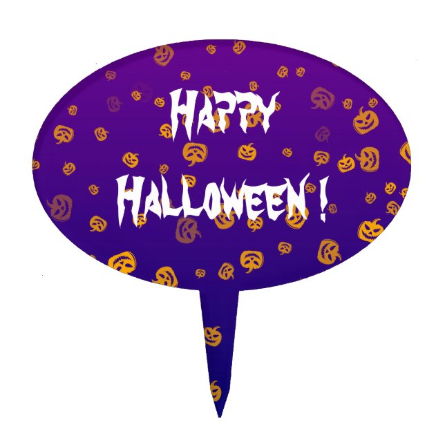 Halloween Jack Pumpkins Cake Topper (Front)