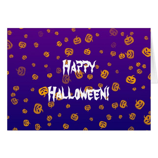 Halloween Jack Pumpkins Greeting Card (Front Horizontal)