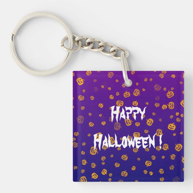 Halloween Jack Pumpkins Keychain (Front)