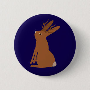 Halloween Jackalope Trick or Treat Button