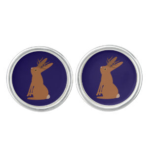 Halloween Jackalope Trick or Treat Cufflinks