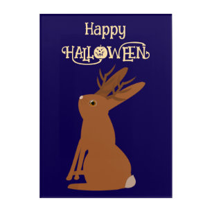 Halloween Jackalope Trick or Treat Custom Acrylic Print
