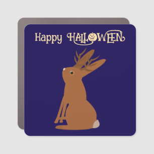 Halloween Jackalope Trick or Treat Custom Car Magnet