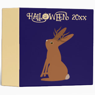 Halloween Jackalope Trick or Treat Custom Photo 3 Ring Binder
