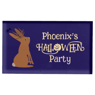 Halloween Jackalope Trick or Treat Custom Place Card Holder