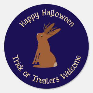 Halloween Jackalope Trick or Treat Custom Sign