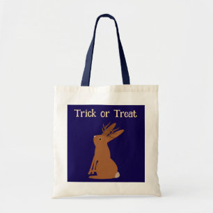Halloween Jackalope Trick or Treat Custom Tote Bag