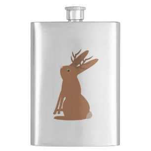 Halloween Jackalope Trick or Treat Flask