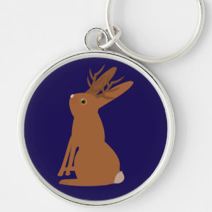 Halloween Jackalope Trick or Treat Keychain