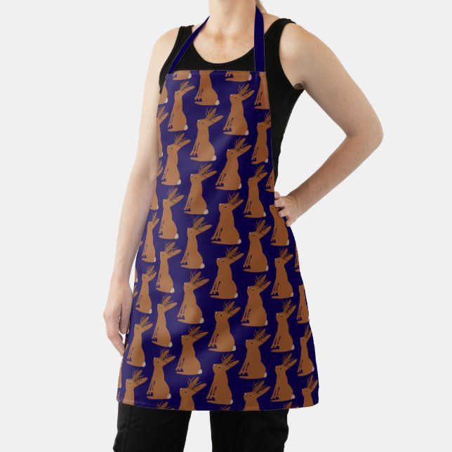 Halloween Jackalope Trick or Treat Patterned Apron (Insitu)