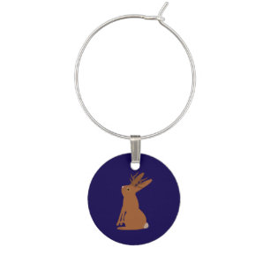 Halloween Jackalope Trick or Treat Wine Charm