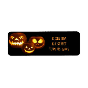 Halloween Jackolantern Spooky Festive Return Label