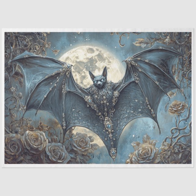 Halloween Jeweled Bat Tissue Paper (Front)