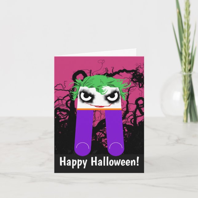 Halloween Joker Greeting Card (Front)