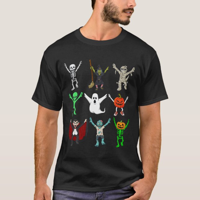 Halloween Jubilation Dancing Monsters Boys Girls K T-Shirt (Front)