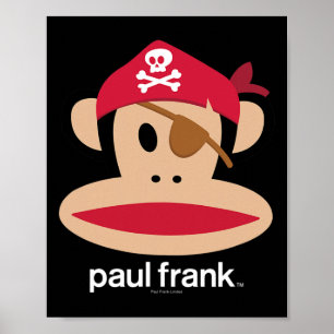 Halloween Julius Pirate Monkey Logo  Poster