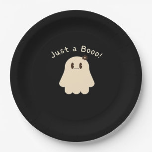 Halloween Just A Boo - Cute Boo - Trick Or Treat Paper Plates