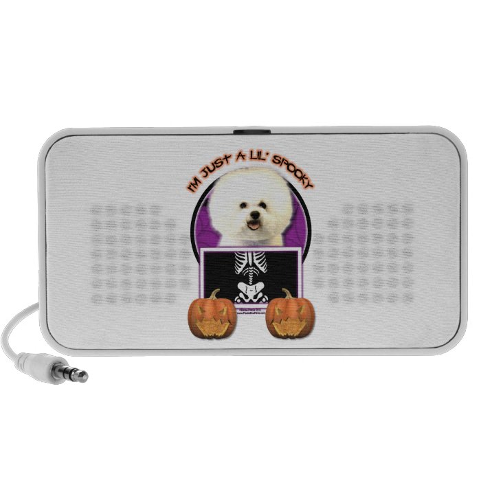 Halloween   Just a Lil Spooky   Bichon Frise iPod Speakers