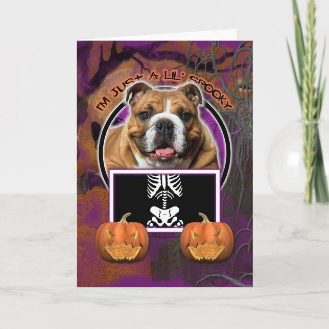 Halloween - Just a Lil Spooky - Bulldog Card (Front)