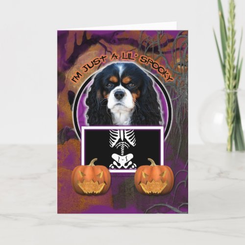 Halloween _ Just a Lil Spooky _ Cavalier _TriColor Card