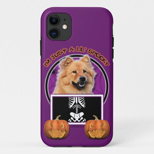 Halloween - Just a Lil Spooky - Chow Chow - Cinny Case-Mate iPhone Case (Back)