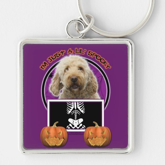 Halloween   Just a Lil Spooky   GoldenDoodle Keychains