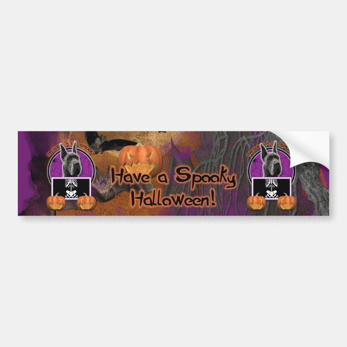 Halloween   Just a Lil Spooky   Great Dane   Grey Bumper Stickers