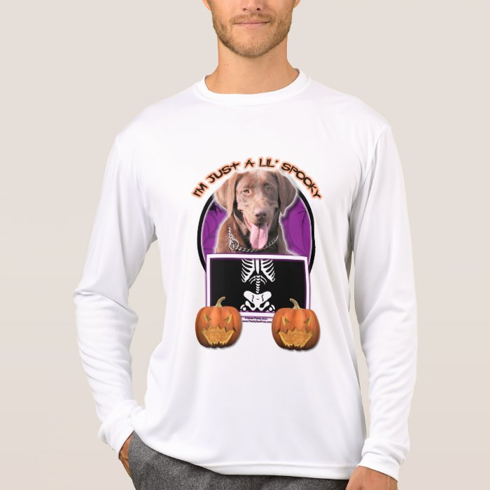 Halloween   Just a Lil Spooky   Labrador Chocolate T shirts