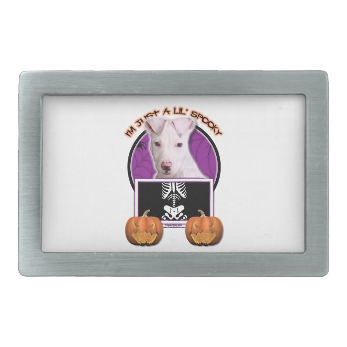 Halloween   Just a Lil Spooky   Pitbull Puppy Belt Buckle