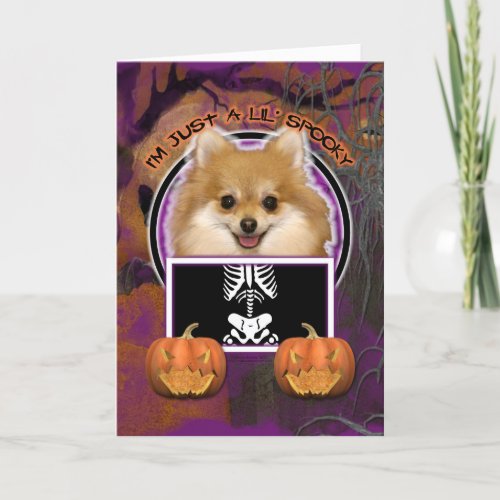 Halloween _ Just a Lil Spooky _ Pomeranian Card