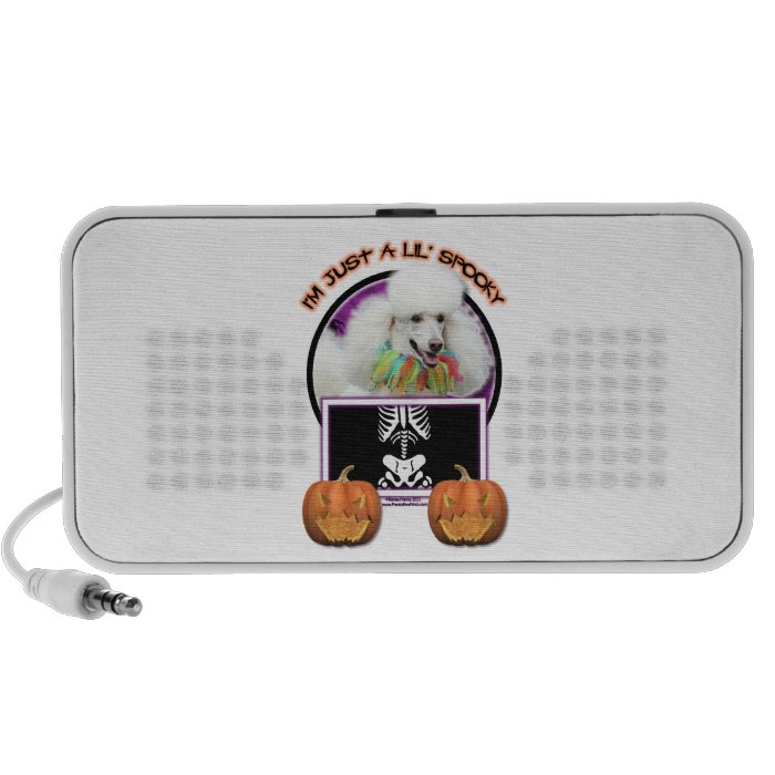 Halloween   Just a Lil Spooky   Poodle   White  Speaker