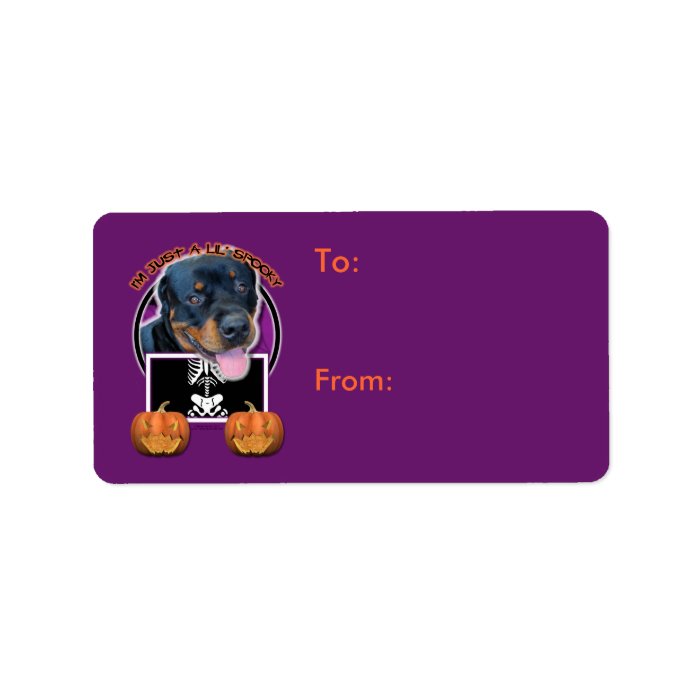 Halloween   Just a Lil Spooky   Rottweiler Labels