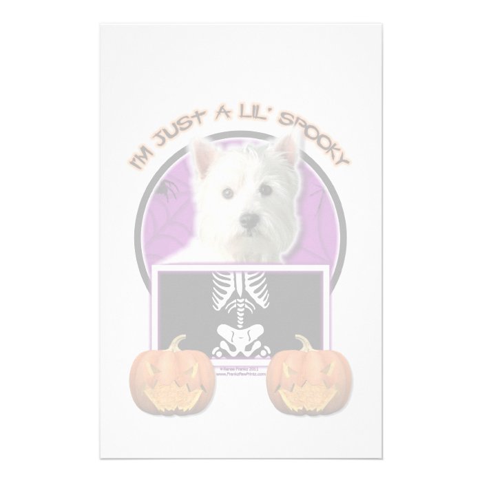 Halloween   Just a Lil Spooky   Westie Personalized Stationery