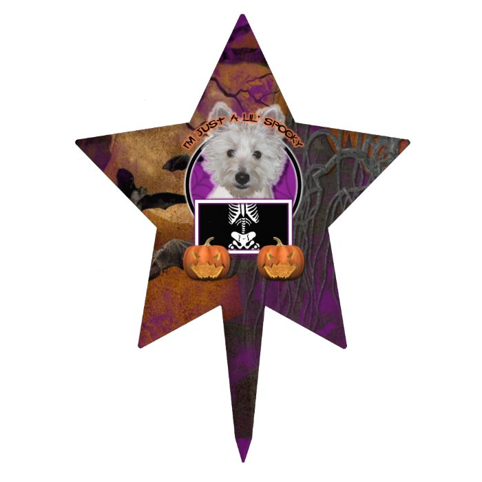 Halloween   Just a Lil Spooky   Westie   Tank Star Cake Picks