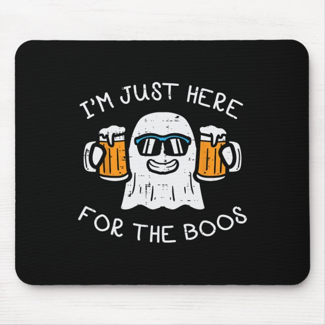 Halloween Just Here For Boos Ghost Funny Costume M Mouse Pad (Front)