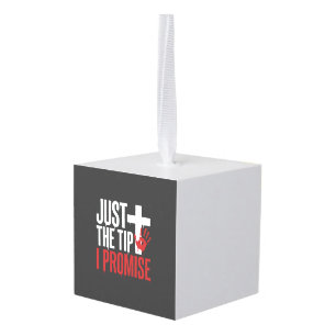 Halloween Just The Tip Bloody Cross Cube Ornament