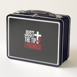 Halloween Just The Tip Bloody Cross Metal Lunch Box