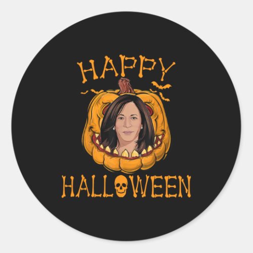 Halloween Kamala Harris Funny Christmas 2023 Pumpk Classic Round Sticker