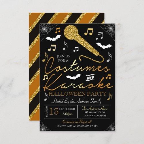 Halloween Karaoke Party Invitation