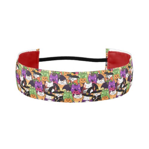 Halloween Kawaii Cat Pattern  Athletic Headband